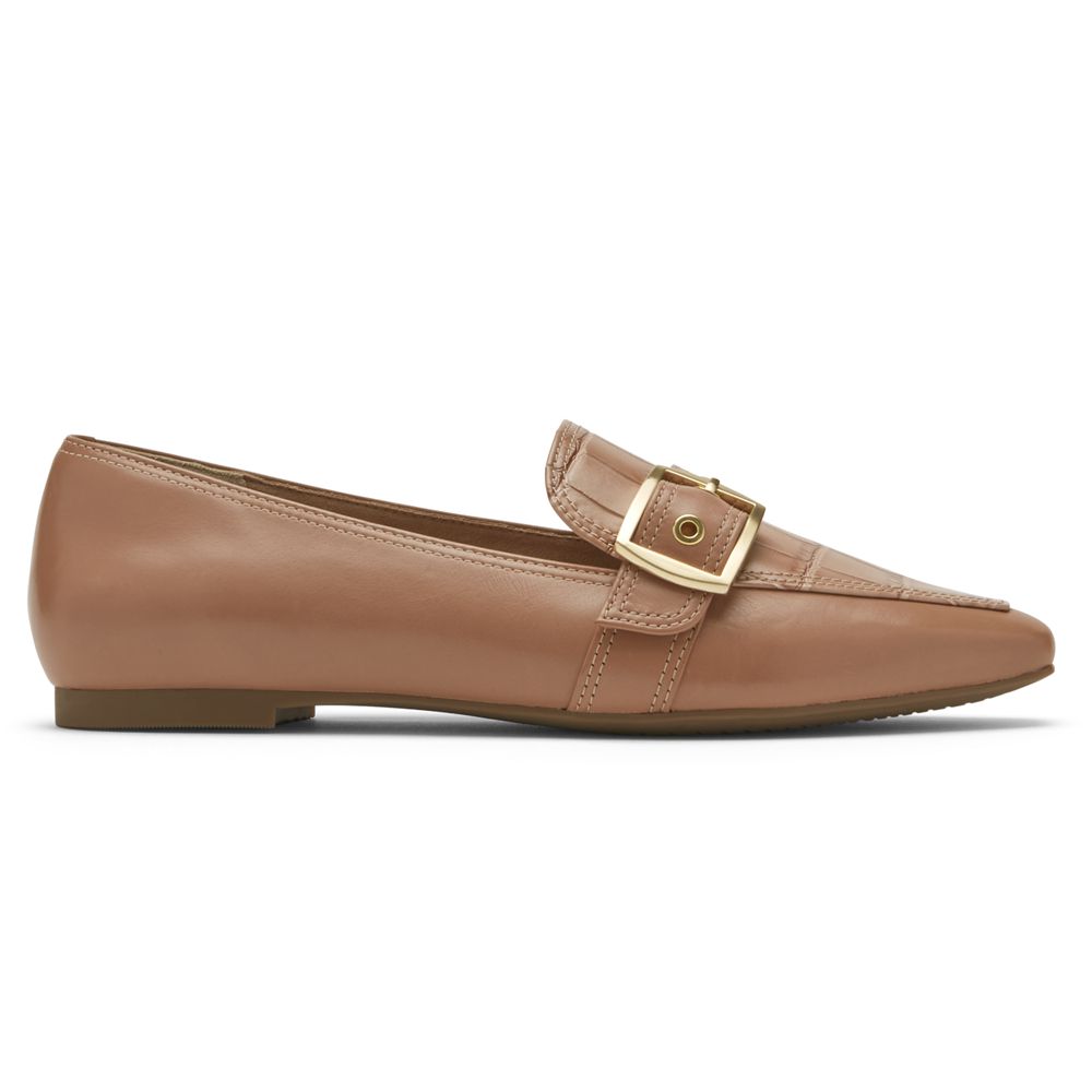 Mocassins Rockport Total Motion Laylani Buckle Senhora - Marrom ( 564-ICOPVE )